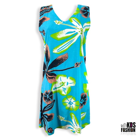 Sunny Oceans Bright Floral Sleeveless Dress SM - Picture 1 of 9